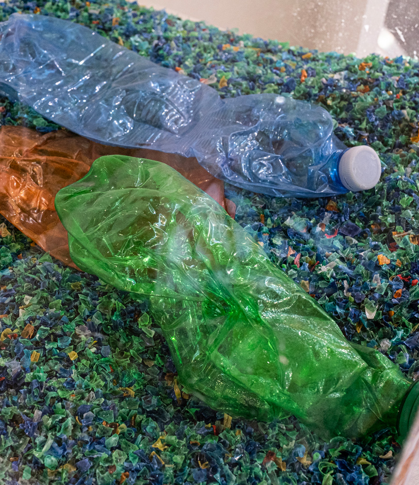 Plastica e bottiglie riciclate
