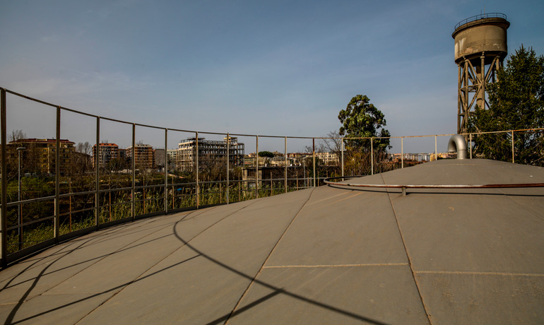 Panoramica esterna della centrale termoelettrica Montemartini