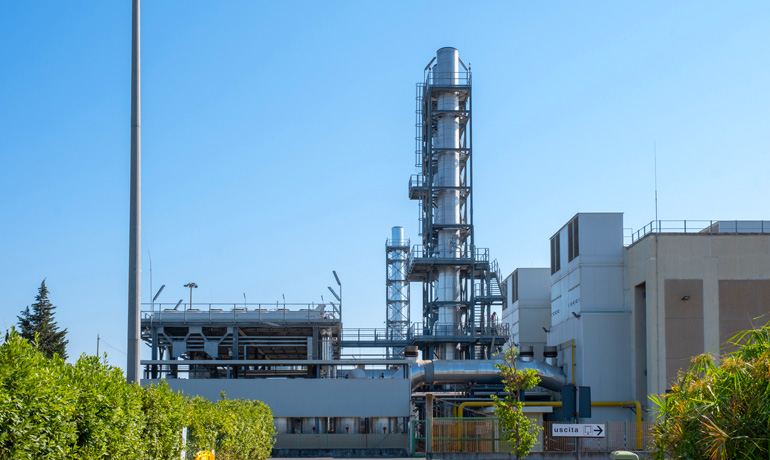Detail of the Tor di Valle thermoelectric power plant