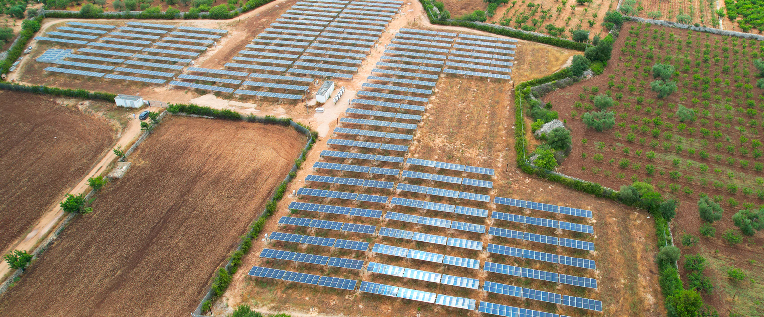 Photovoltaic plants Panoramic view of a photovoltaic plant