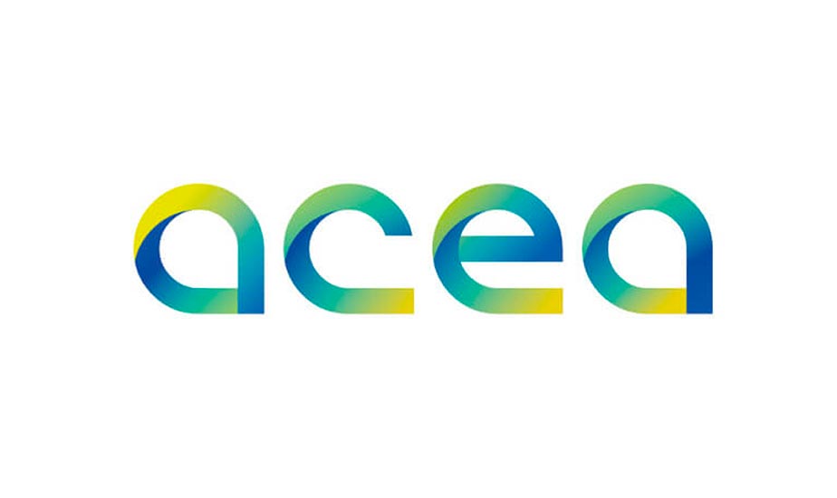 Logo Acea con scritta “acea” in tonalità sfumate di verde, blu e giallo