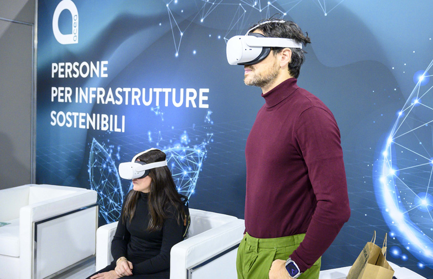 ragazzi indossano un visore VR