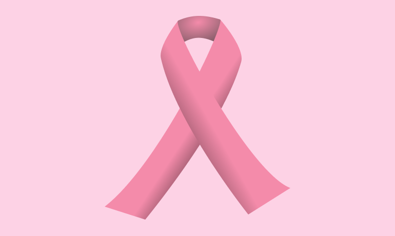 fiocco rosa su sfondo rosa chiaro