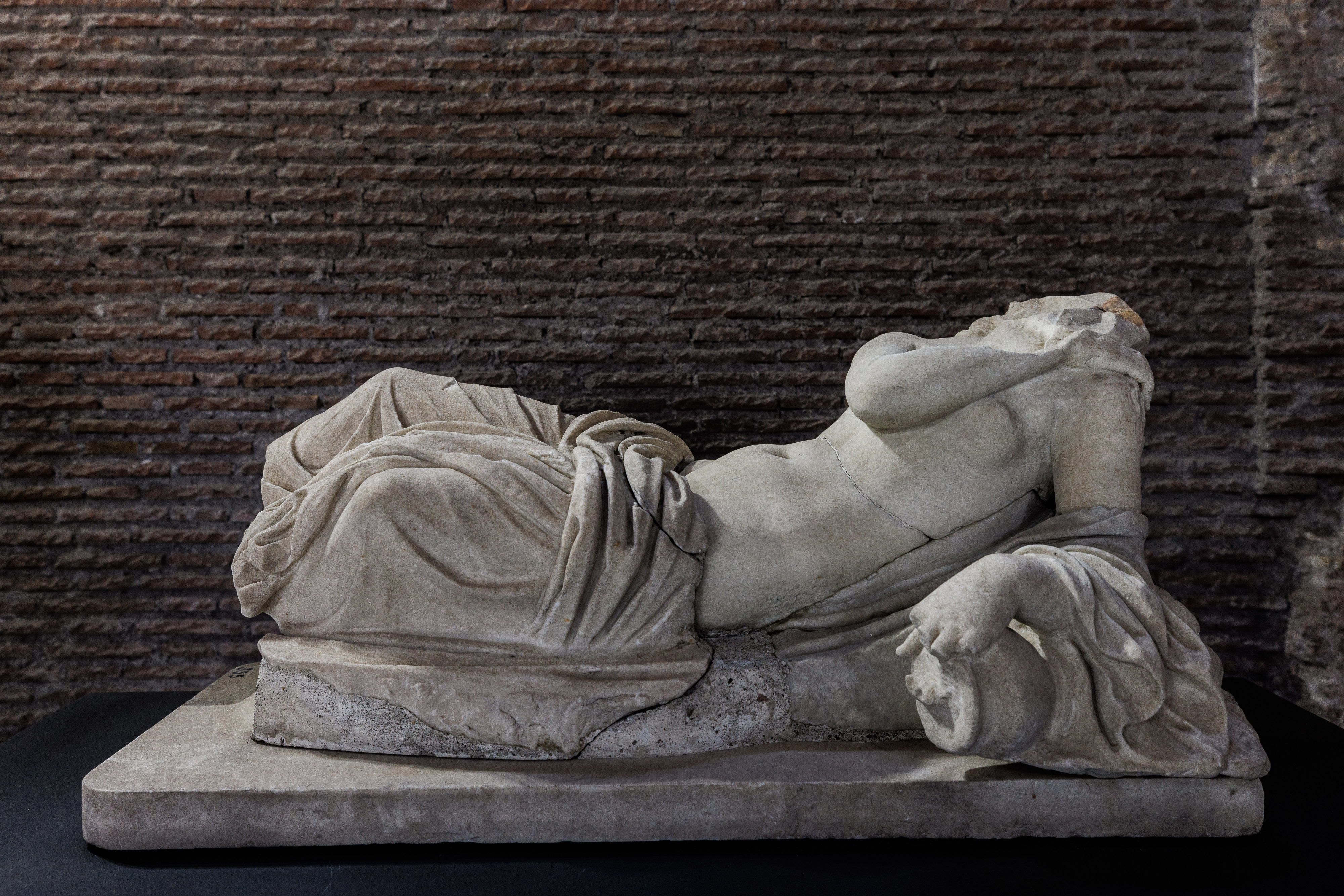 half-bust of a work of art that was on display