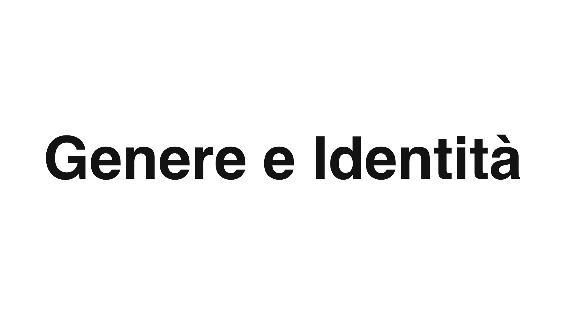 Genere e identità