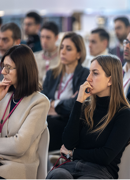 People attending a conference